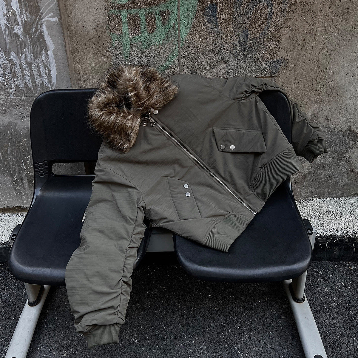 WezelBezel Plush-Collar Cotton Jacket