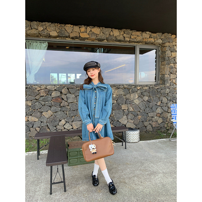 WezelBezel Denim Shirt - Loose Lace Up Style