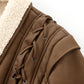 WezelBezel Suede Leather Jacket - Waist Cinching Style