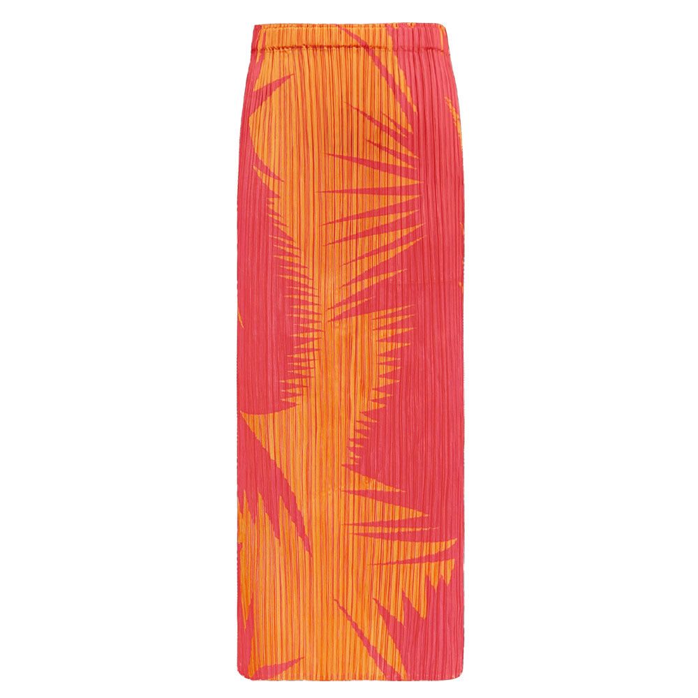 WezelBezel Pleated Split Skirt Set