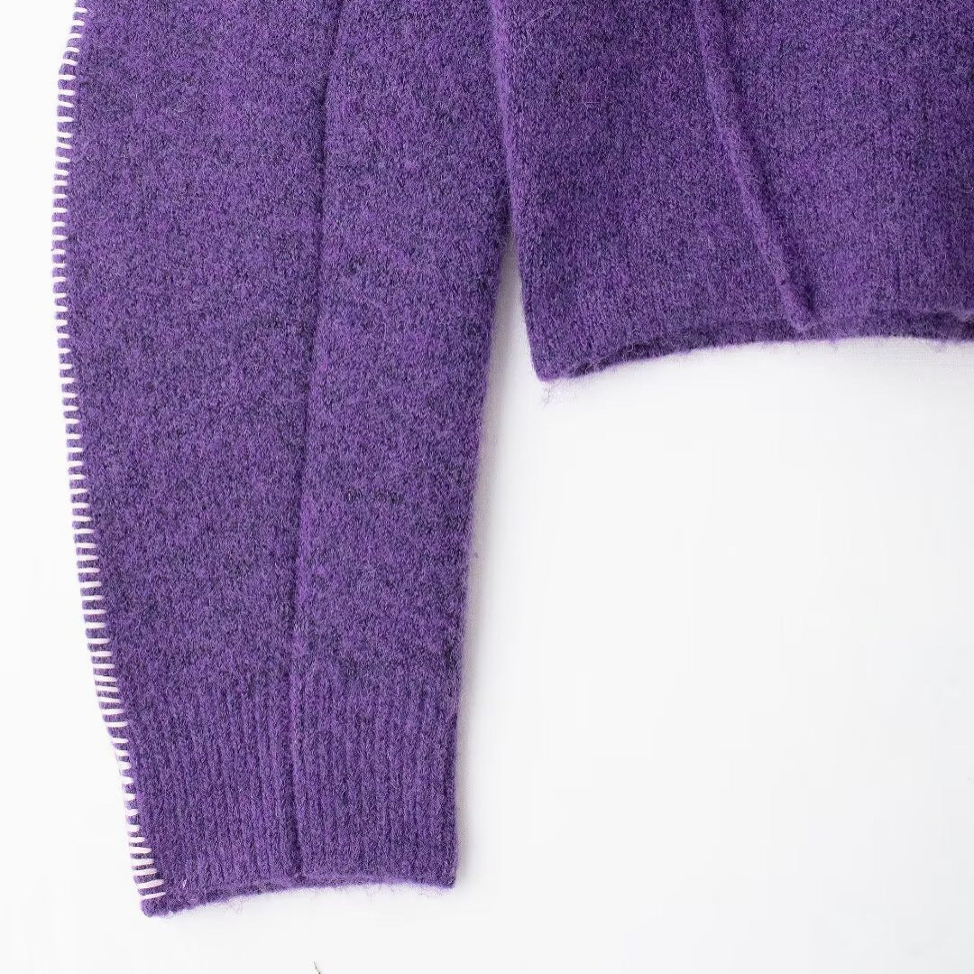 WezelBezel High Neck Jacket - Versatile Knitted Style