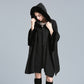 WezelBezel Woolen Coat - Hooded Shawl Cape