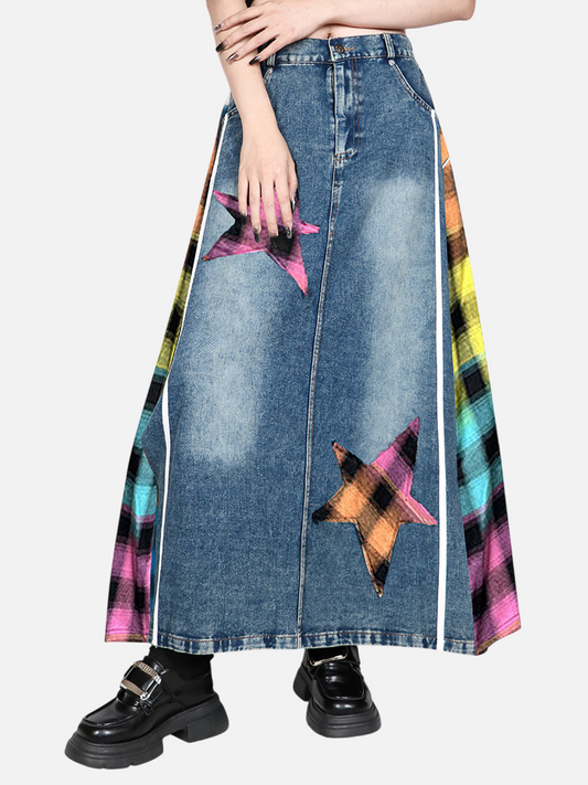 WezelBezel Denim Skirt - A-line Style