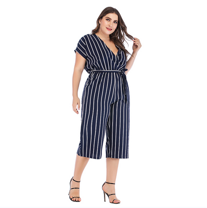 WezelBezel Belted Wrap Jumpsuit