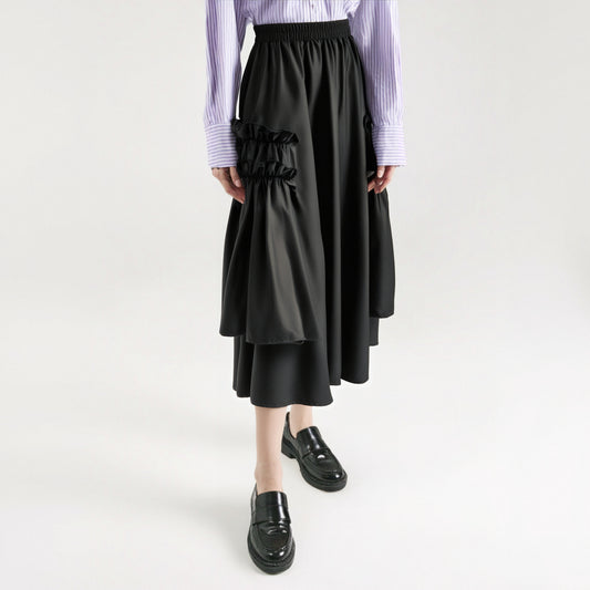 WezelBezel Elastic Waist Skirt - Irregular Style