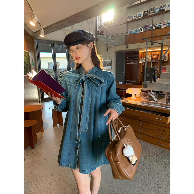 WezelBezel Denim Shirt - Loose Lace Up Style