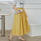 WezelBezel Trumpet Pleated Skirt - Cotton Style