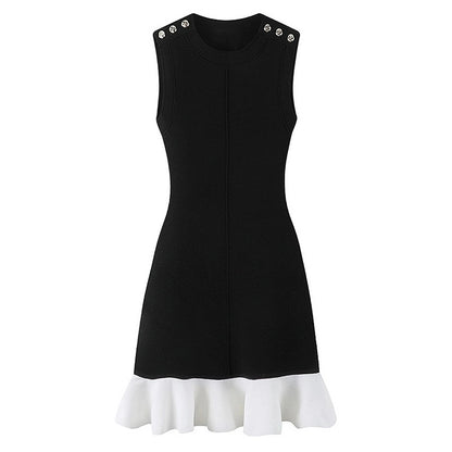 WezelBezel Sleeveless Ruffle Knit Dress