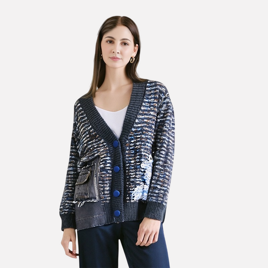 WezelBezel Sweater Jacket - Denim Pockets