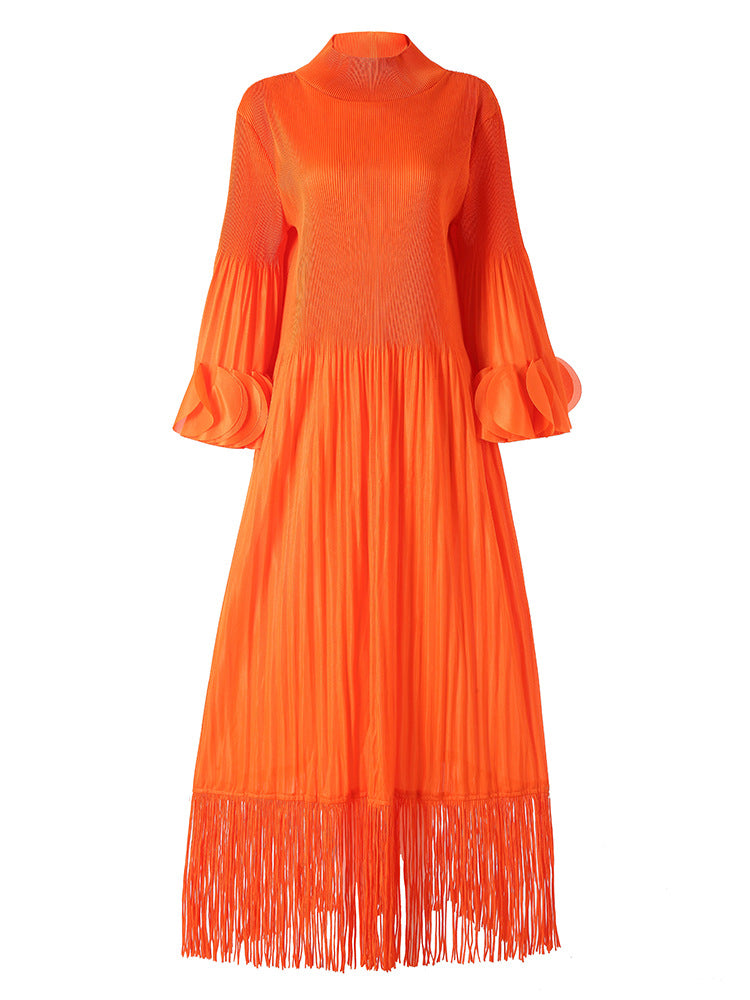 WezelBezel Tassel and Lotus Leaf Dress - Design Style