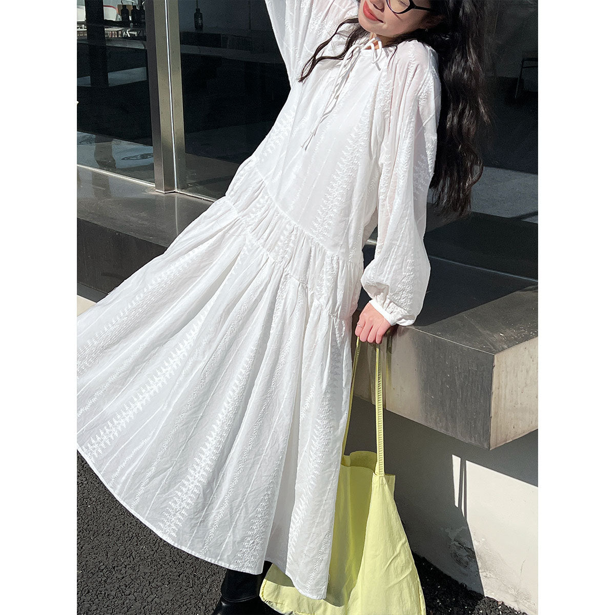 WezelBezel Casual Pleated Dress - A-line Dress