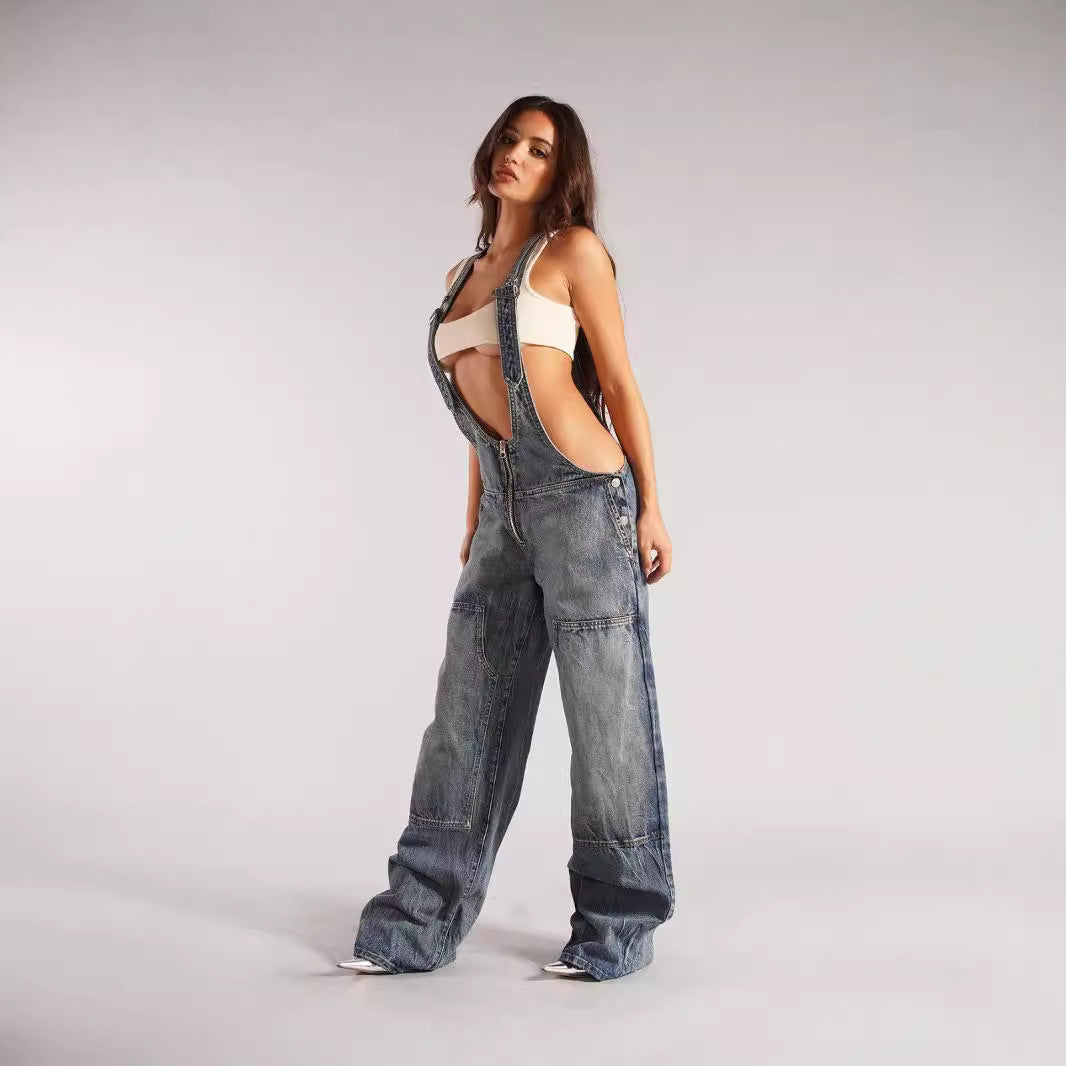 WezelBezel Overalls - Loose Casual Style