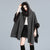 WezelBezel Woolen Coat - Hooded Shawl Cape