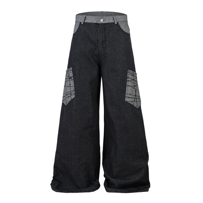 WezelBezel Wide Leg Workwear Jeans