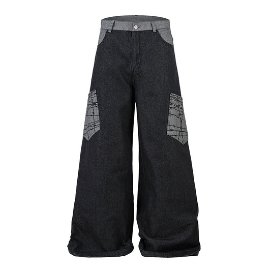 WezelBezel Wide Leg Workwear Jeans