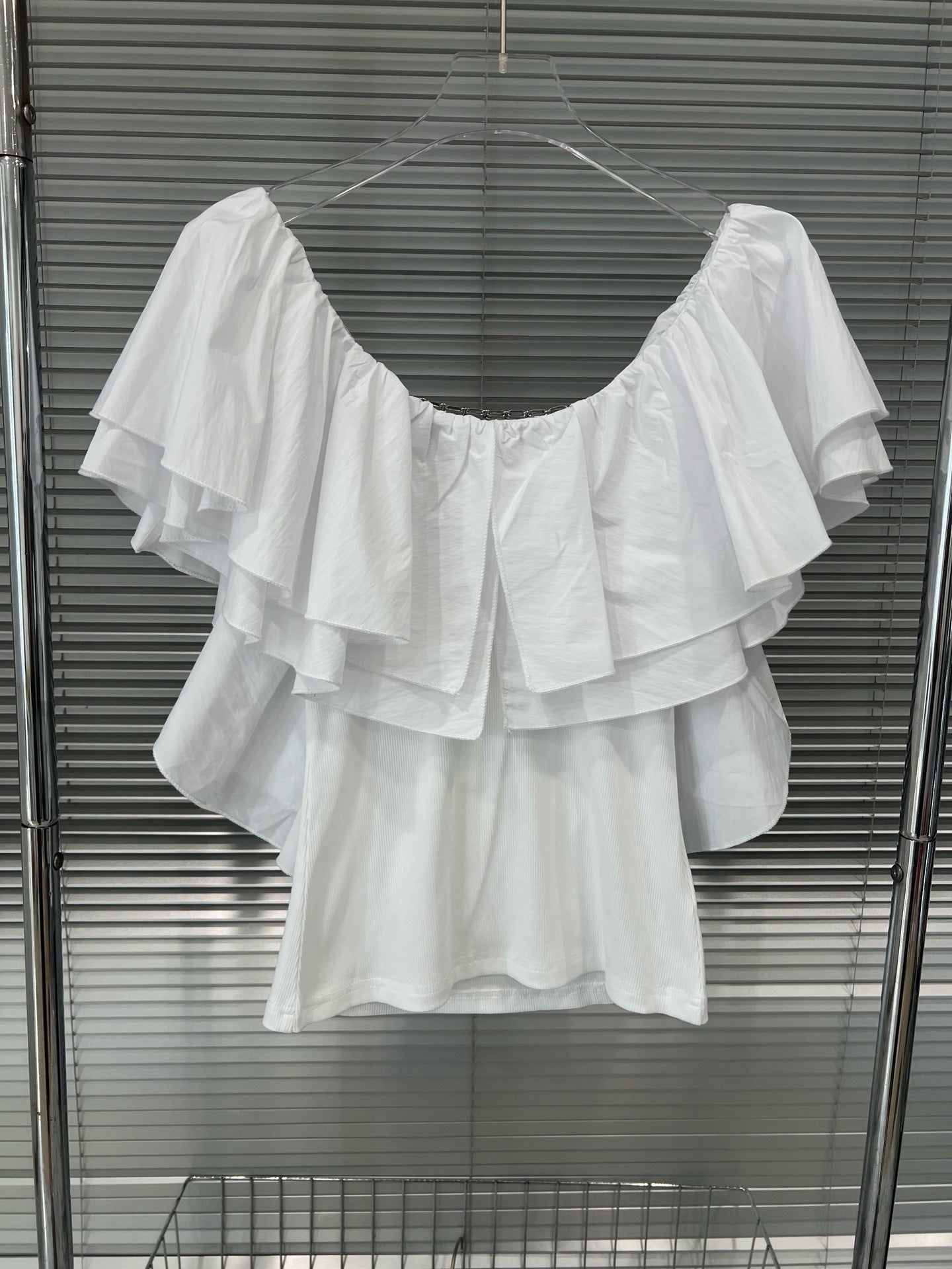 WezelBezel Ruffled Off-Shoulder Blouse