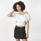WezelBezel Ruffled Off-Shoulder Blouse