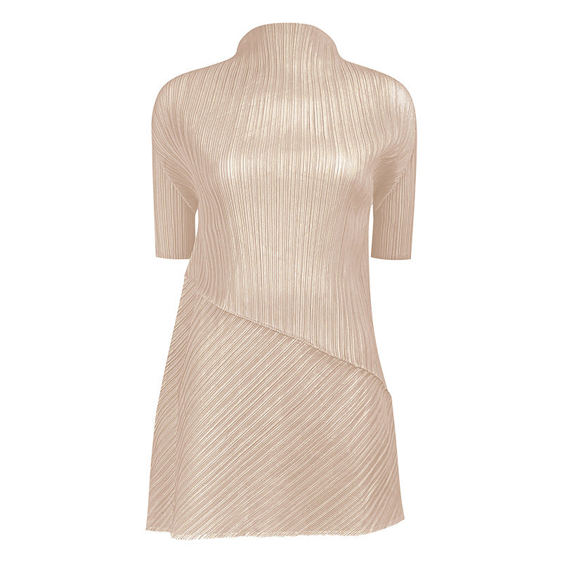 WezelBezel Pleated Two-Piece Suit - Irregular Skirt