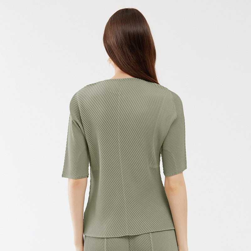 WezelBezel Fish Scale Pleated Top - Niche Style