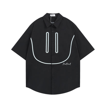 WezelBezel Smiley Face Button Shirt