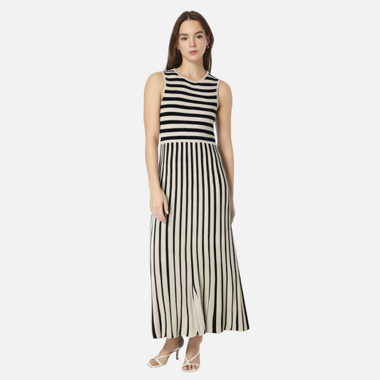 WezelBezel Striped Summer Midi Dress