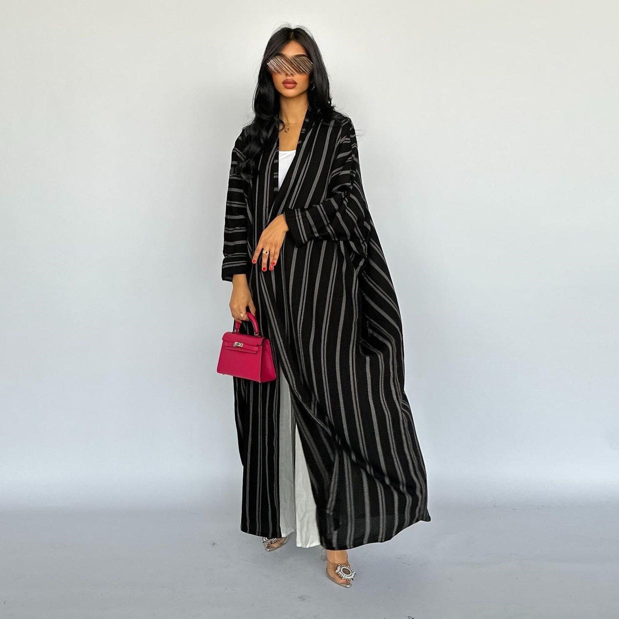 WezelBezel Zebra Print Abaya - Cardigan Style