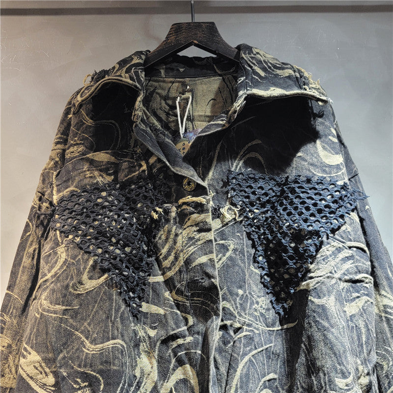 WezelBezel Tweed Trim Denim Jacket – Elegant & Modern