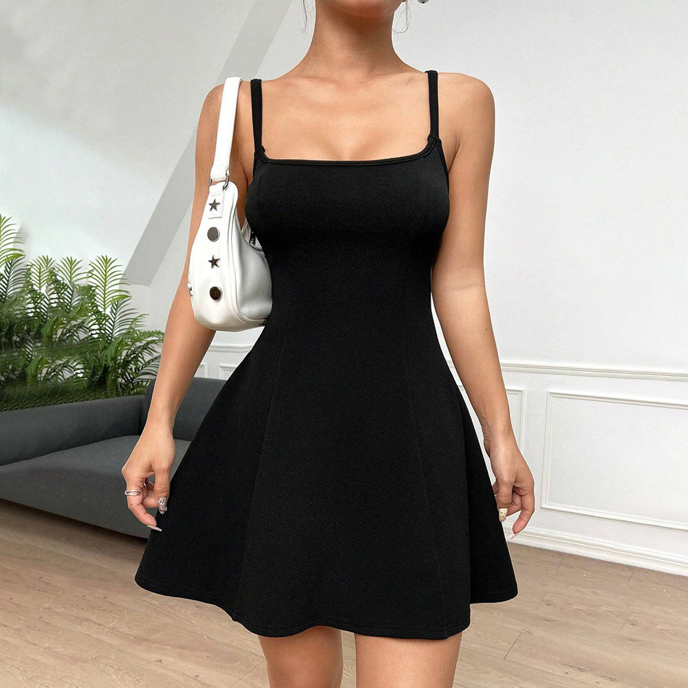 WezelBezel Backless Square Neck Dress