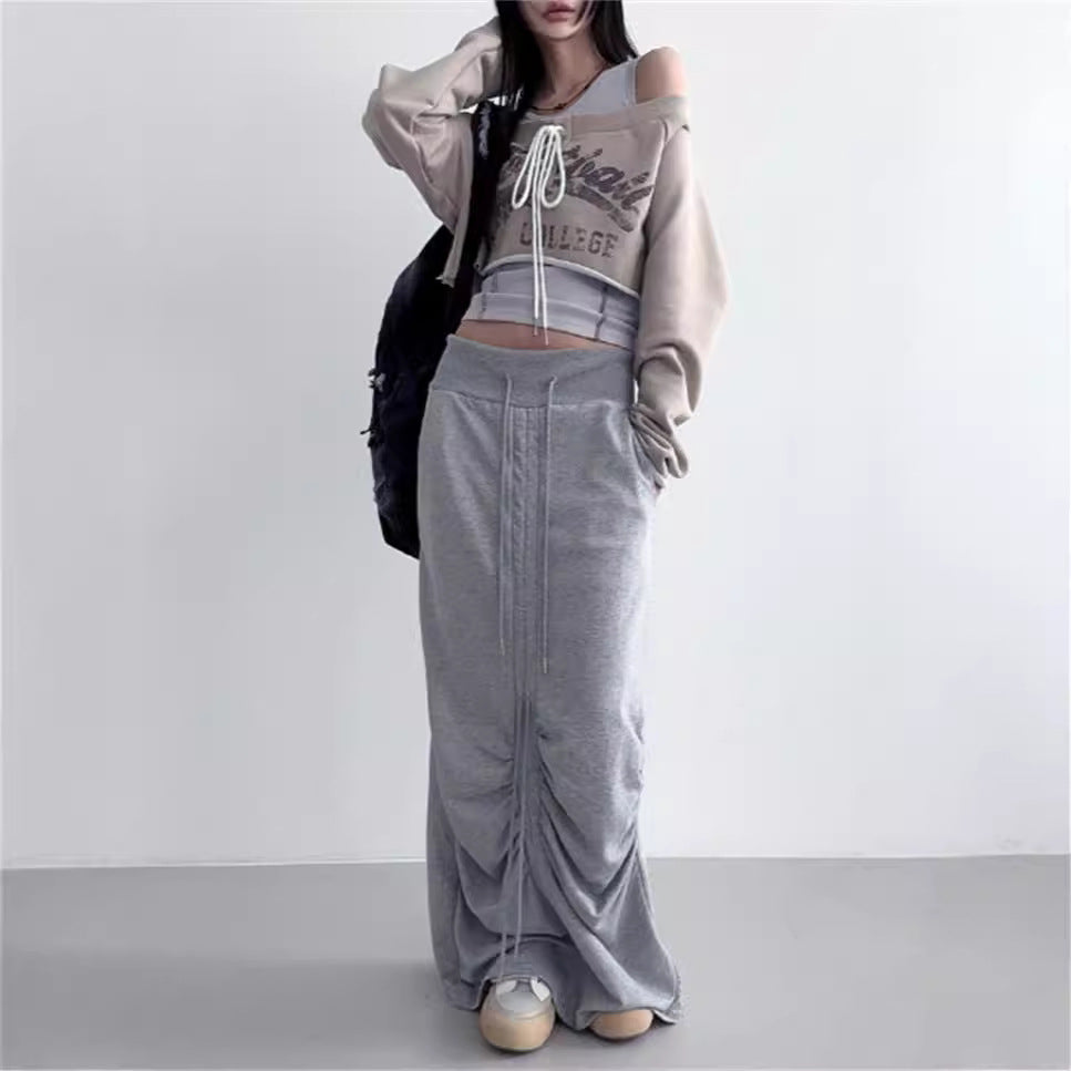 WezelBezel Lace-Up Shirred Skirt – Chic & Feminine