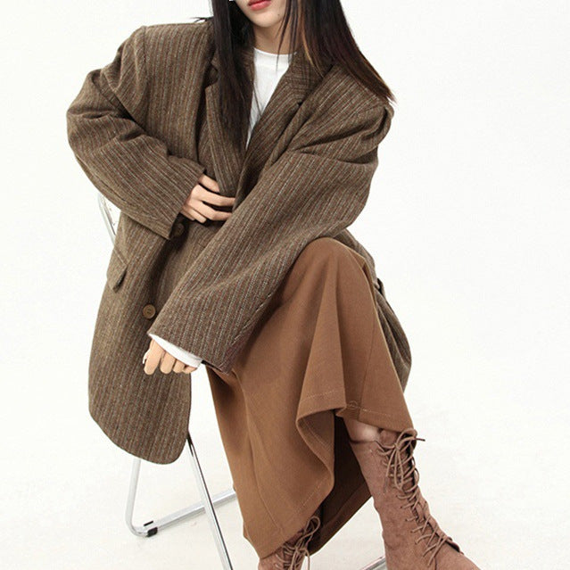 WezelBezel Loose Suit Jacket - Textured Style