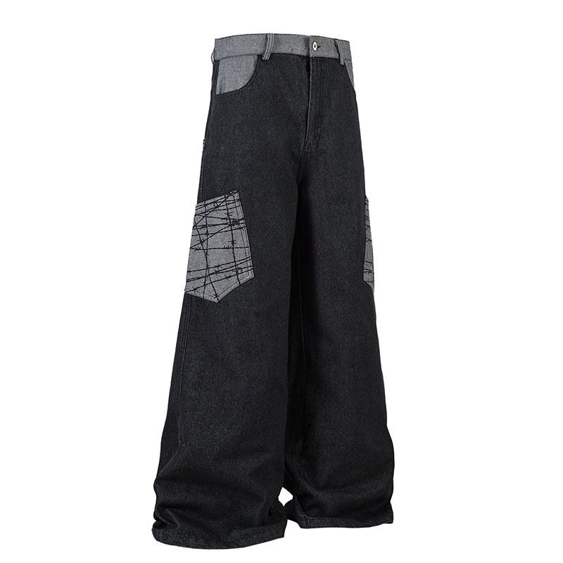 WezelBezel Wide Leg Workwear Jeans