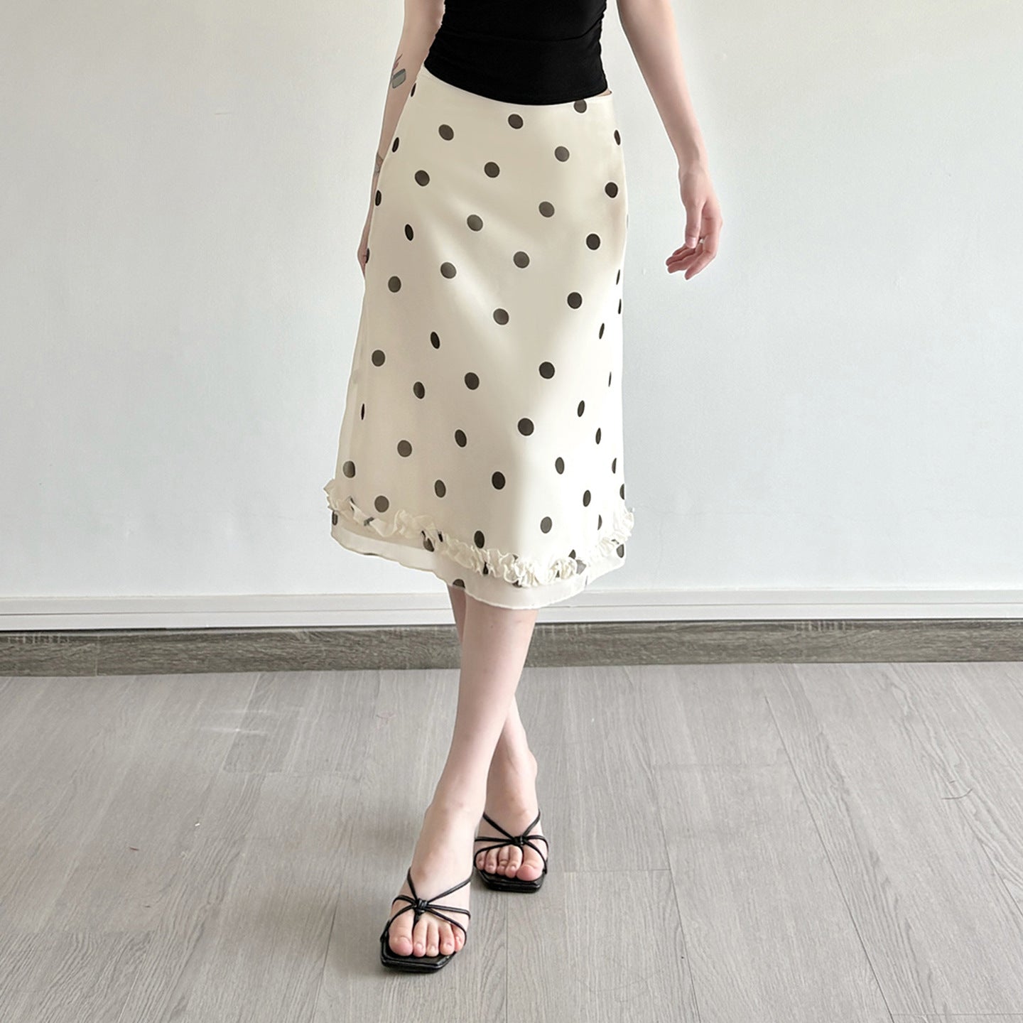 WezelBezel A-Line Button Skirt Set