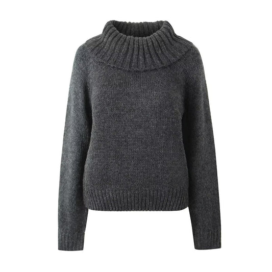 WezelBezel One Neck Sweater - Loose Fit Style
