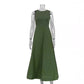 WezelBezel Sleeveless A-Line Green Dress – High-Waist Casual Elegance