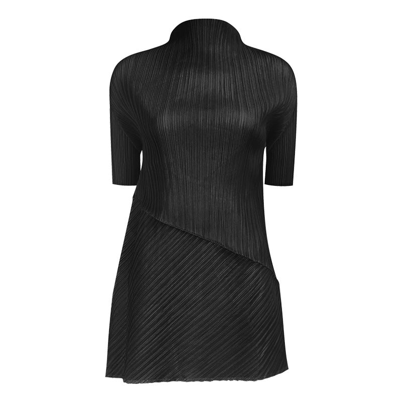 WezelBezel Pleated Two-Piece Suit - Irregular Skirt