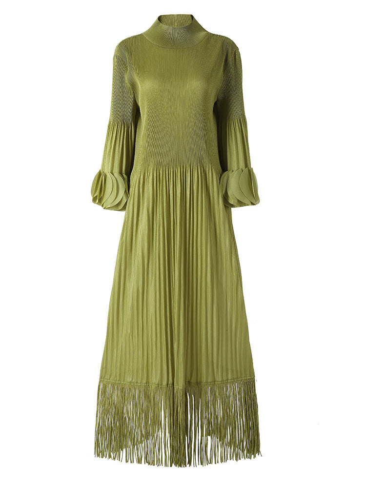 WezelBezel Tassel and Lotus Leaf Dress - Design Style