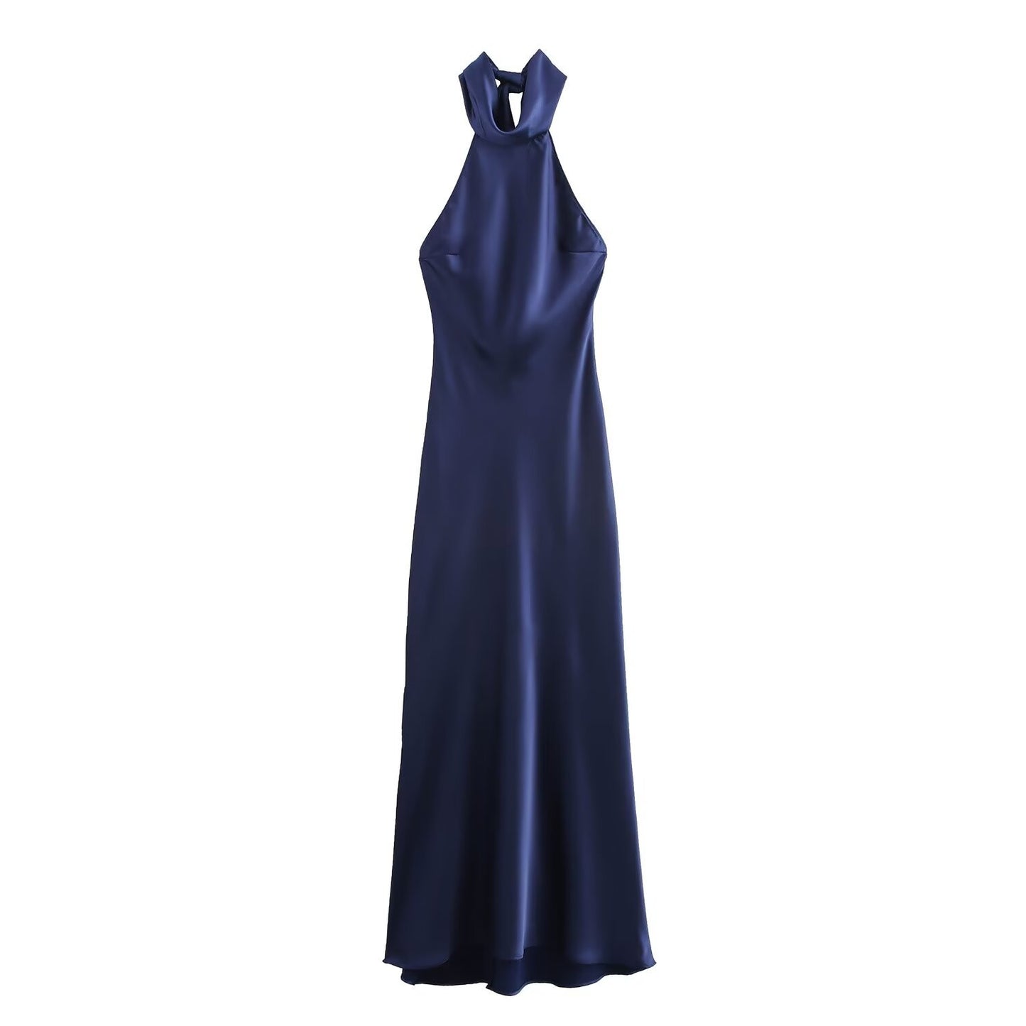 WezelBezel Silk Satin Jumpsuit - Hanging Neck