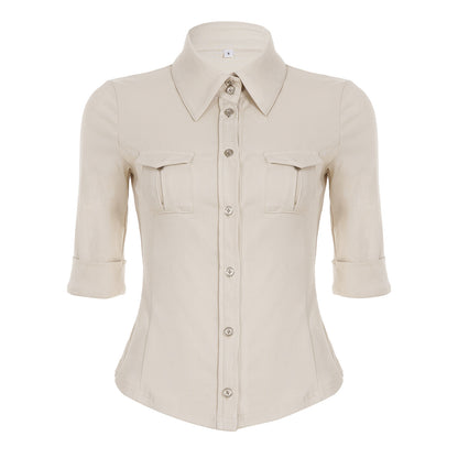 WezelBezel Cinched Collar Shirt