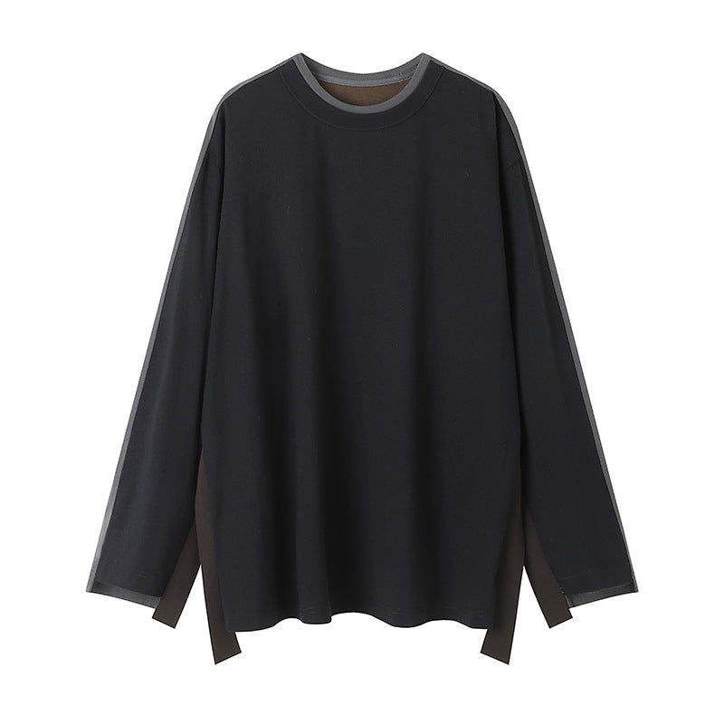 WezelBezel T-shirt Top - Contrasting Color Style