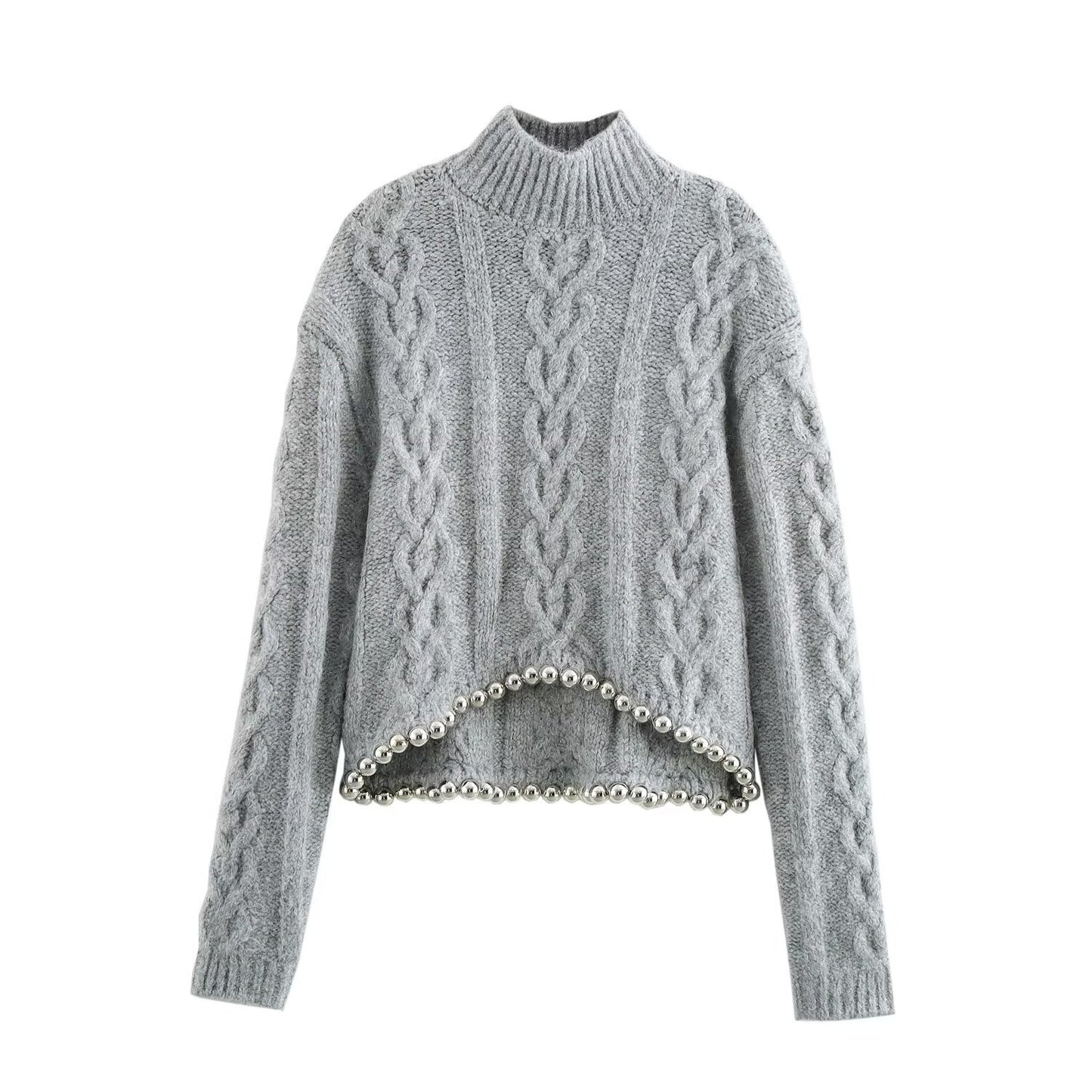 WezelBezel Pullover High Neck Sweater