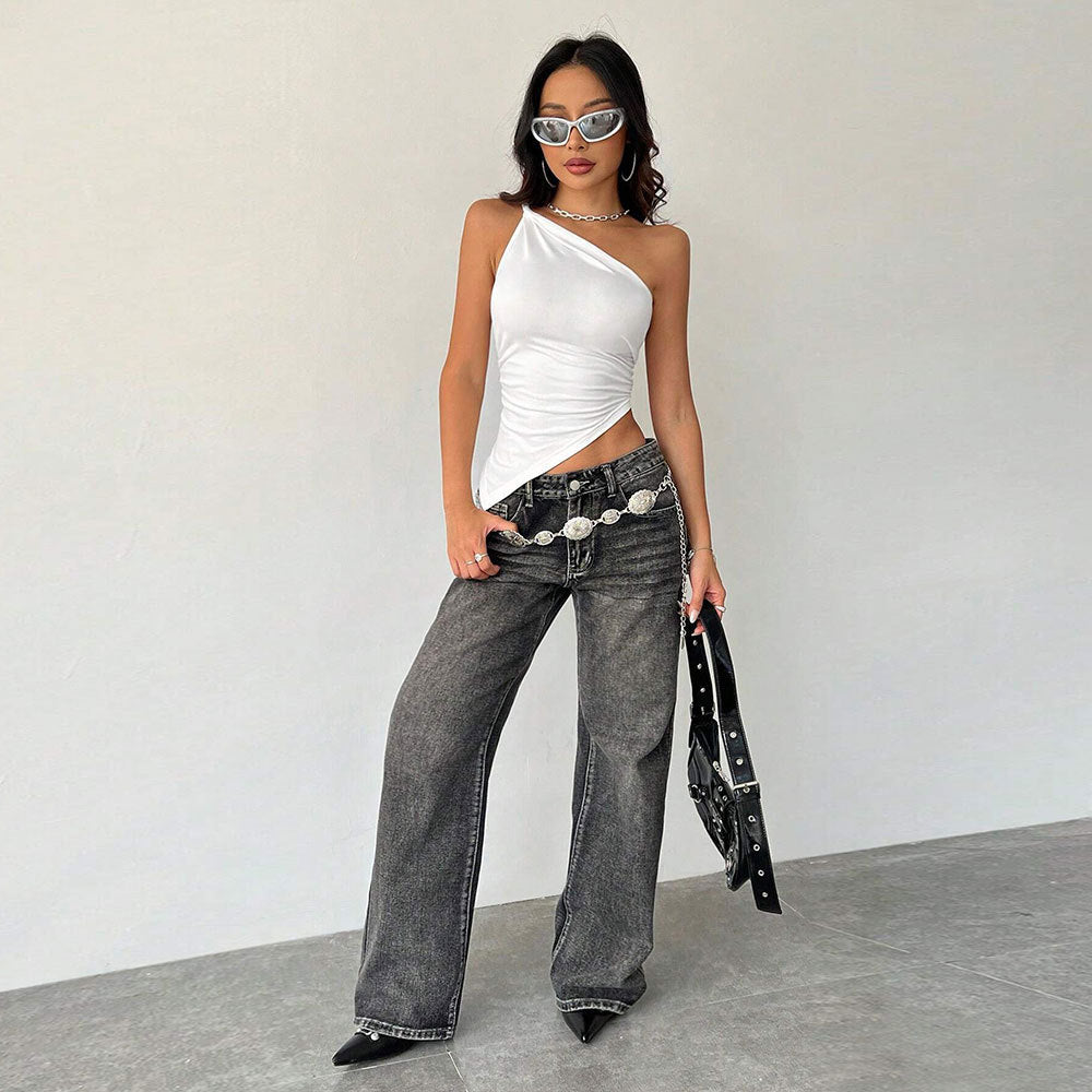 WezelBezel Sweet Off-Shoulder Knit Vest