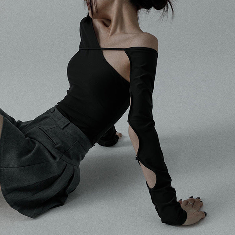 WezelBezel Slim Fit Asymmetrical Tee