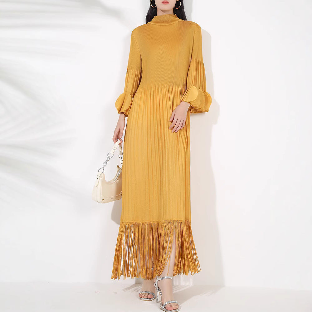 WezelBezel Tassel and Lotus Leaf Dress - Design Style