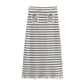 WezelBezel Striped Knit Skirt Set