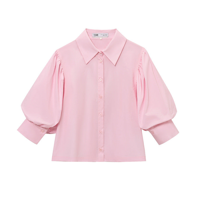 WezelBezel Poplin Button Blouse