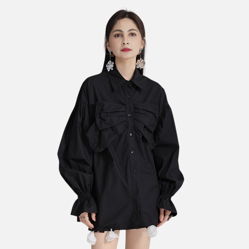 WezelBezel Trumpet Sleeve Bow Tee