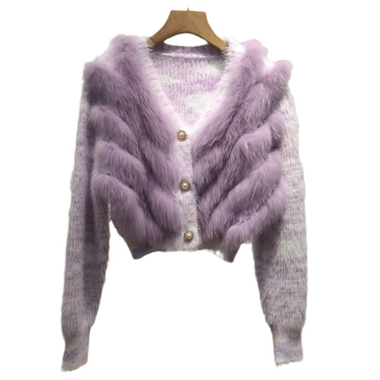 WezelBezel Fringed Knit Cardigan Jacket
