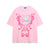 WezelBezel Plush Letter Tee – Pink