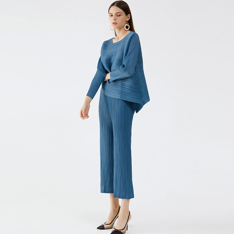 WezelBezel Pleated Top - Long Sleeve Style