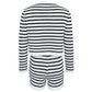 WezelBezel Striped Knit Casual Sweater